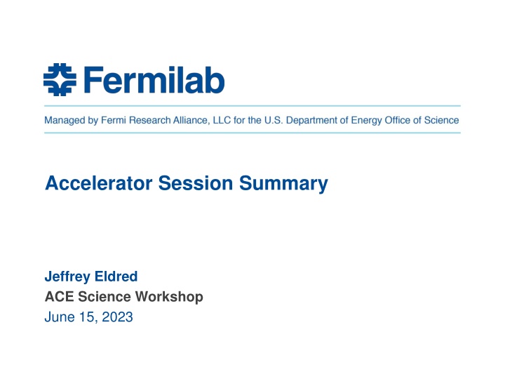 Accelerator Upgrade Workshop Summary