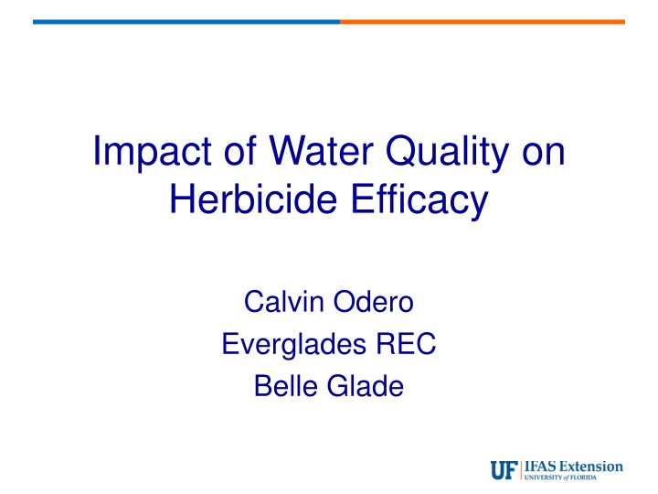 The Impact of Water Quality on Herbicide Efficacy