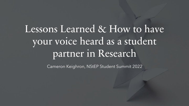 Empowering Student Voices in Inclusive Research Partnerships