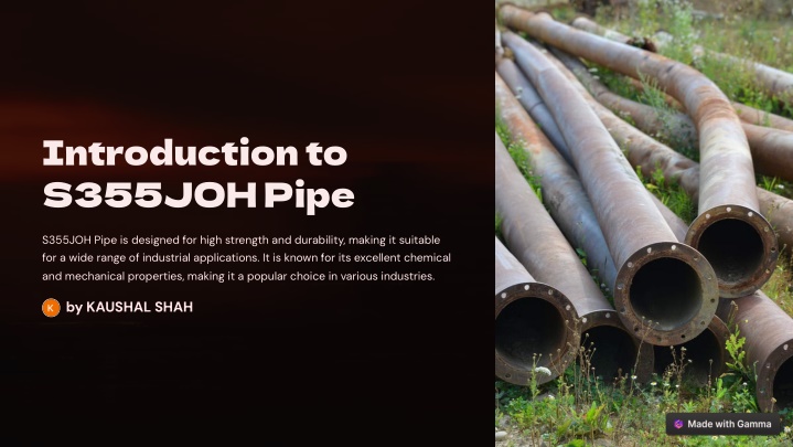 introduction to s355joh pipe n.w