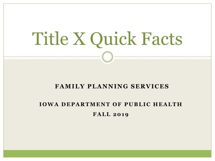 Family Planning Services Overview in Iowa