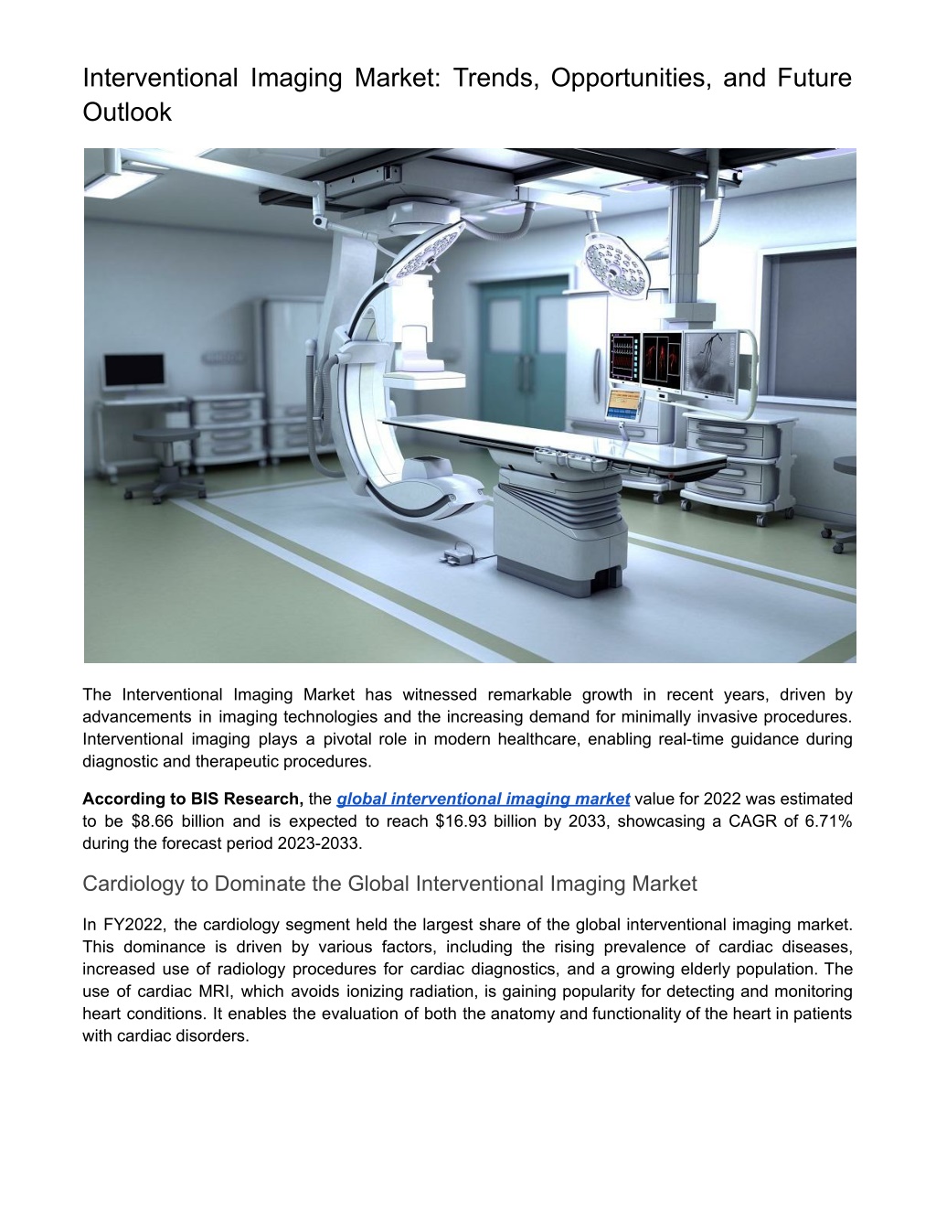 interventional imaging market trends l.w