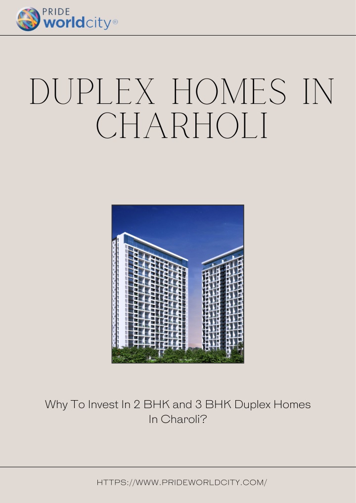 duplex homes in charholi n.w