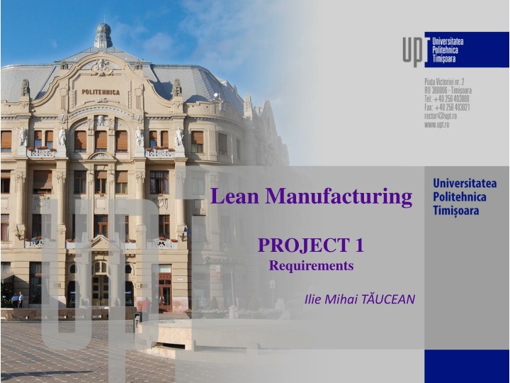Lean Manufacturing Project Requirements and Scope