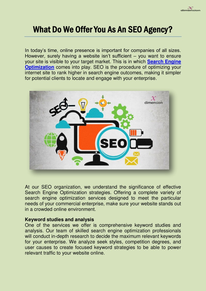 what do we offer you as an seo agency what n.w