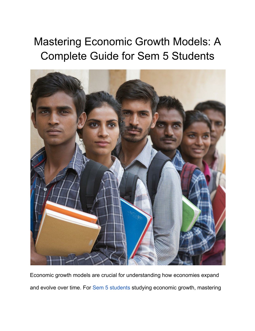 mastering economic growth models a complete guide l.w