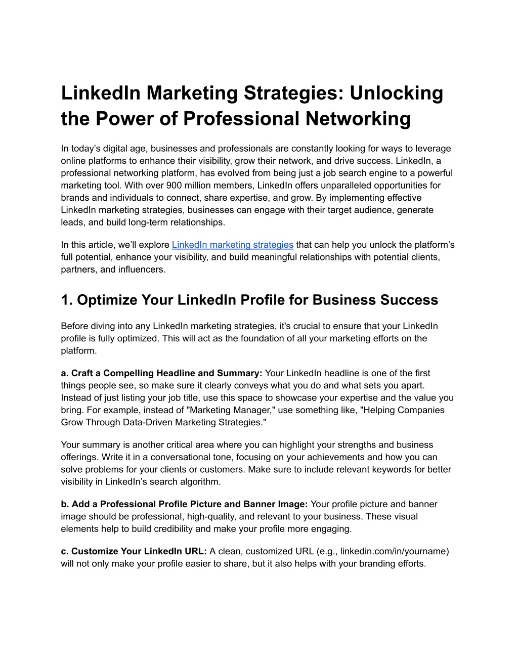 linkedin marketing strategies unlocking the power l.w