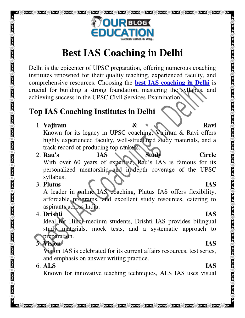 best ias coaching in delhi l.w