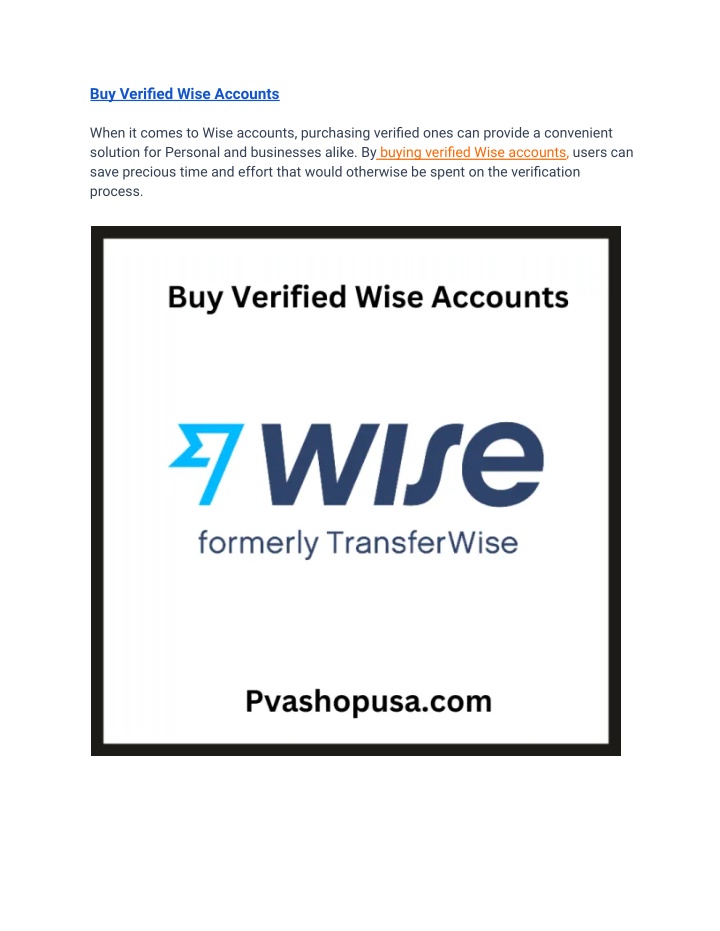 buy verified wise accounts n.w
