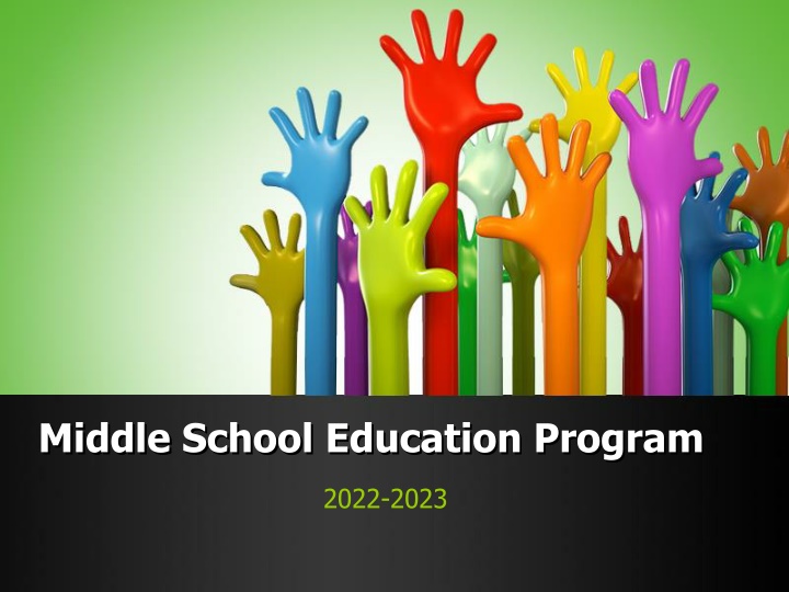 Middle School Education Program Overview 2022-2023