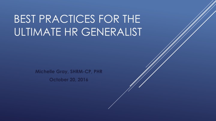 Best Practices for HR Generalists: A Comprehensive Guide