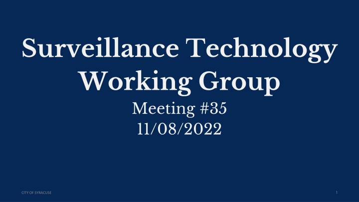 Surveillance Technology Policy and Data Governance 2022 Review