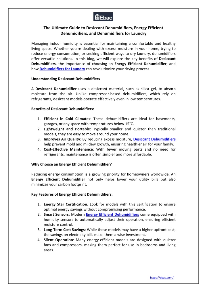 the ultimate guide to desiccant dehumidifiers n.w