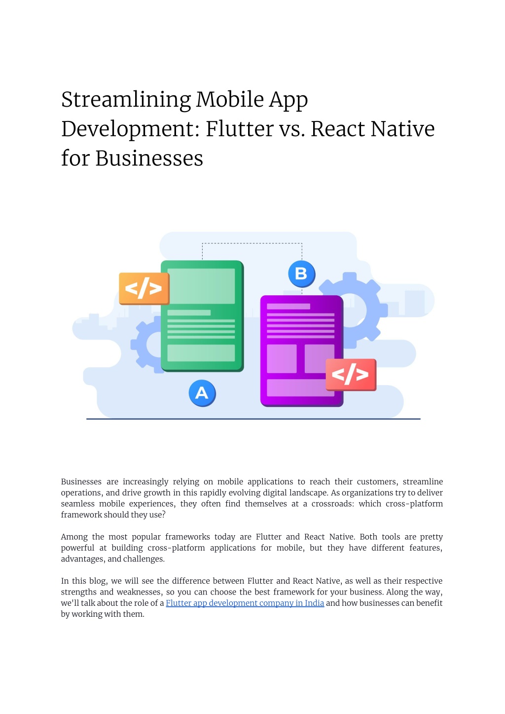 streamlining mobile app development flutter l.w