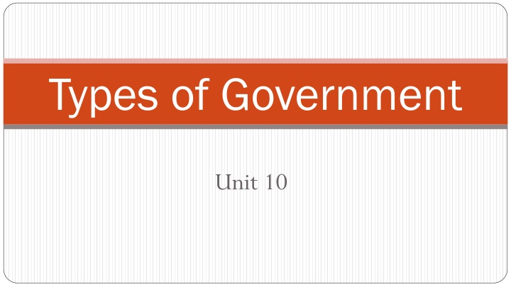 Different Forms of Government