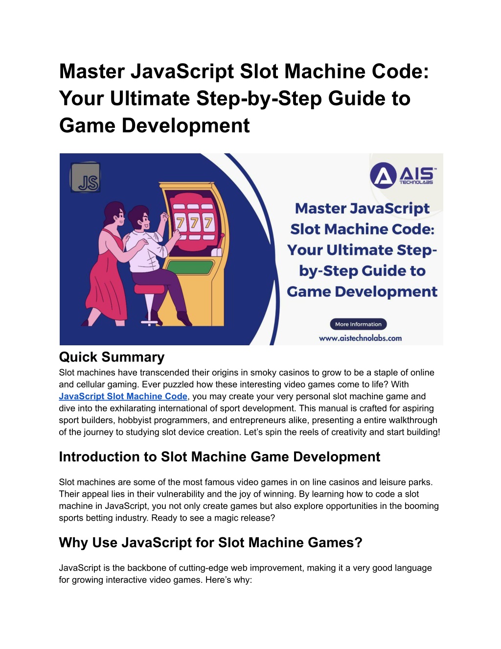 master javascript slot machine code your ultimate l.w