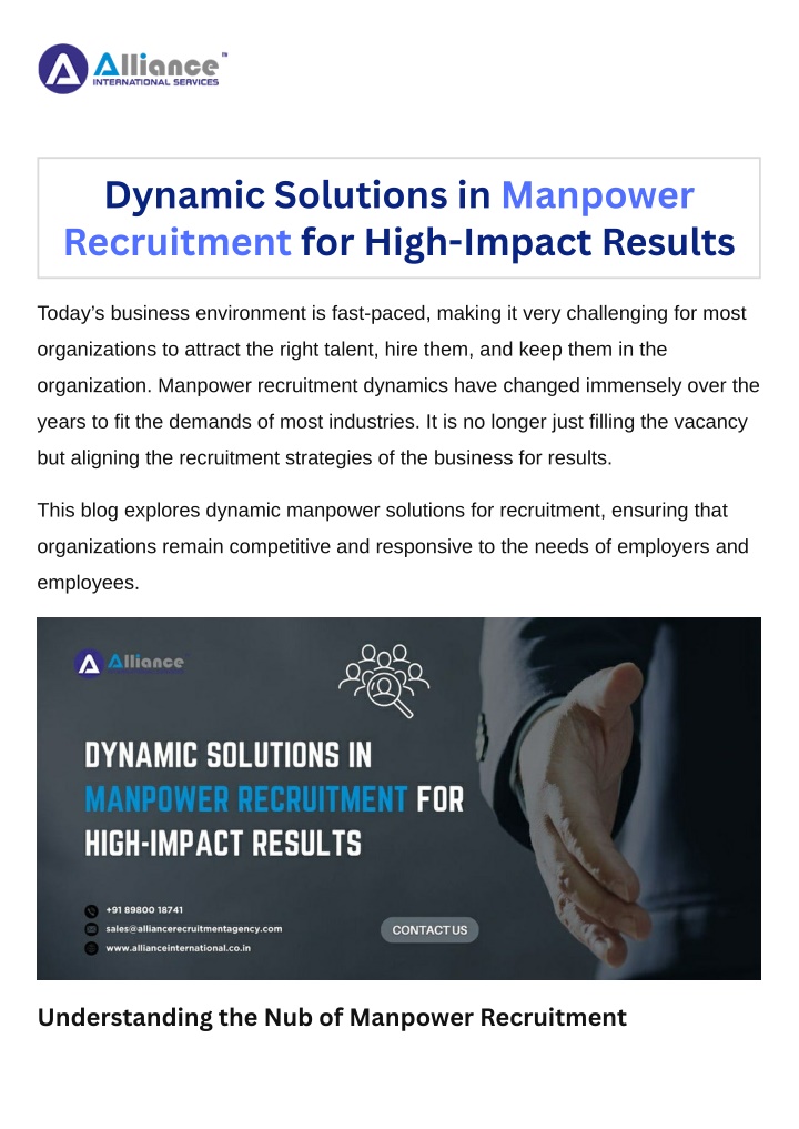 dynamic solutions in manpower recruitment n.w