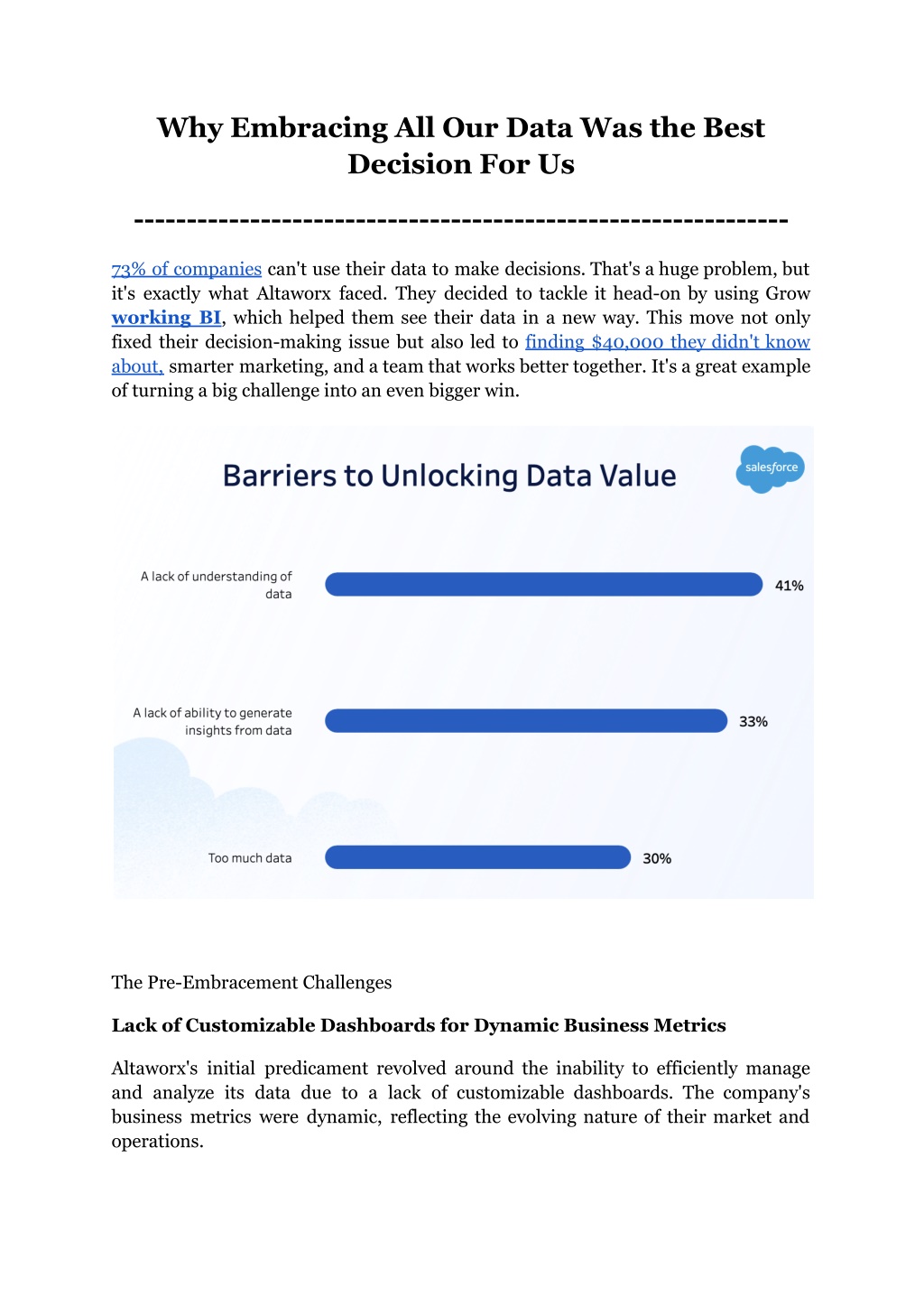 why embracing all our data was the best decision l.w