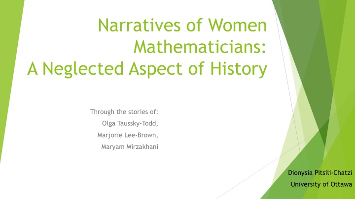 Unveiling the Untold Stories of Women Mathematicians
