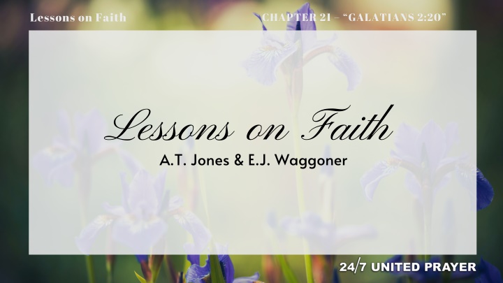 Galatians 2:20 - Living through Faith