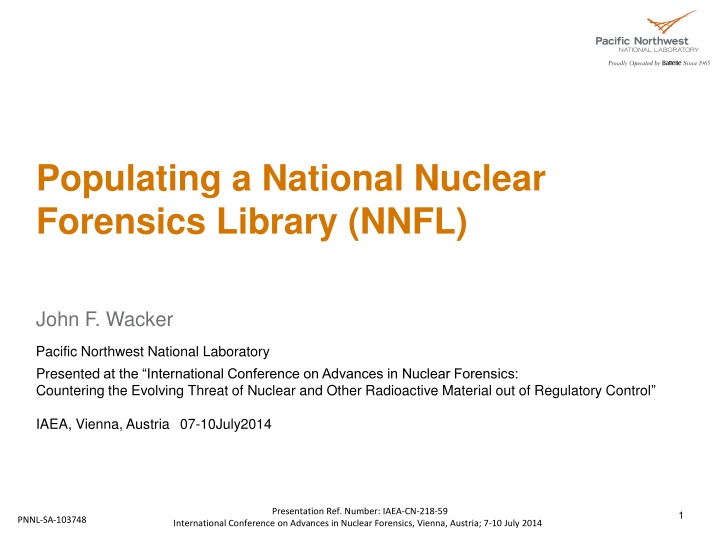 National Nuclear Forensics Library Development Overview