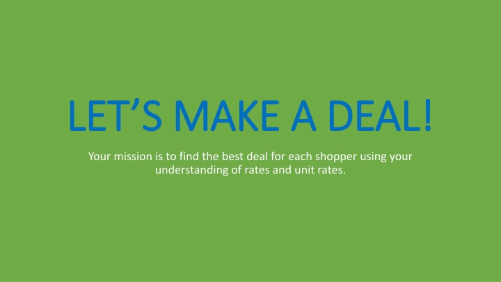 Find the Best Deals - Let's Make a Deal Shopping Challenge