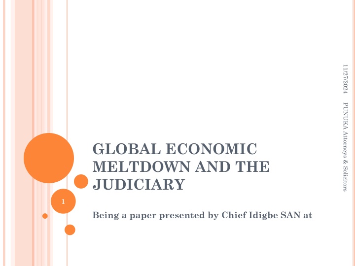 Global Economic Meltdown and the Role of the Judiciary - A Critical Analysis