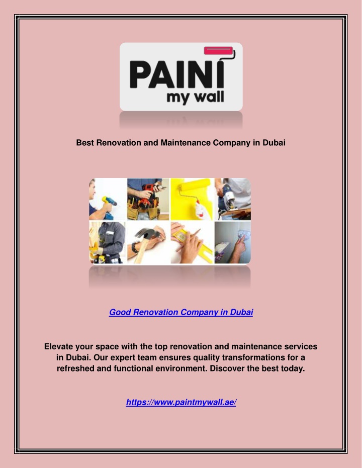 best renovation and maintenance company in dubai n.w