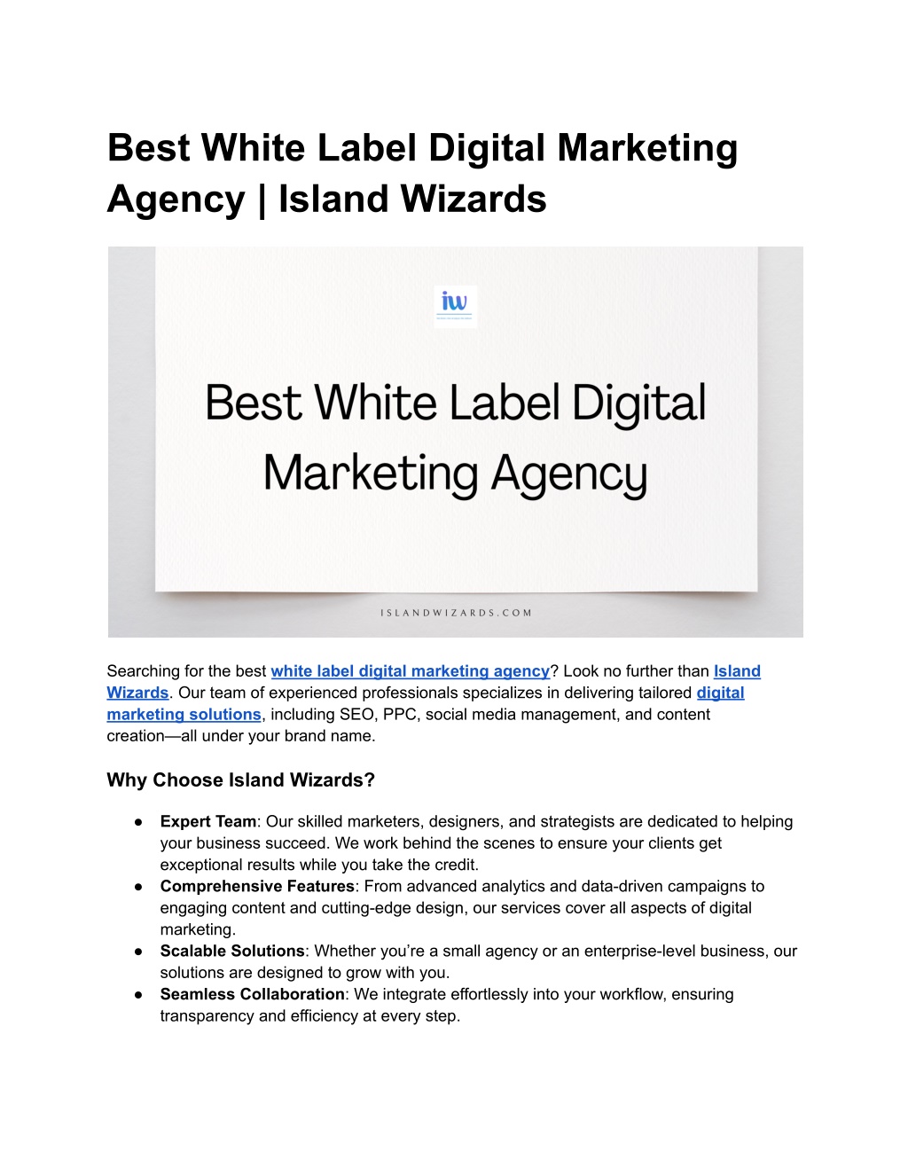 best white label digital marketing agency island l.w