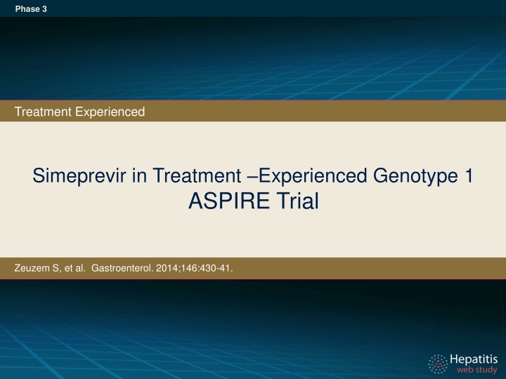 Simeprevir Treatment in HCV Genotype 1: ASPIRE Trial Results