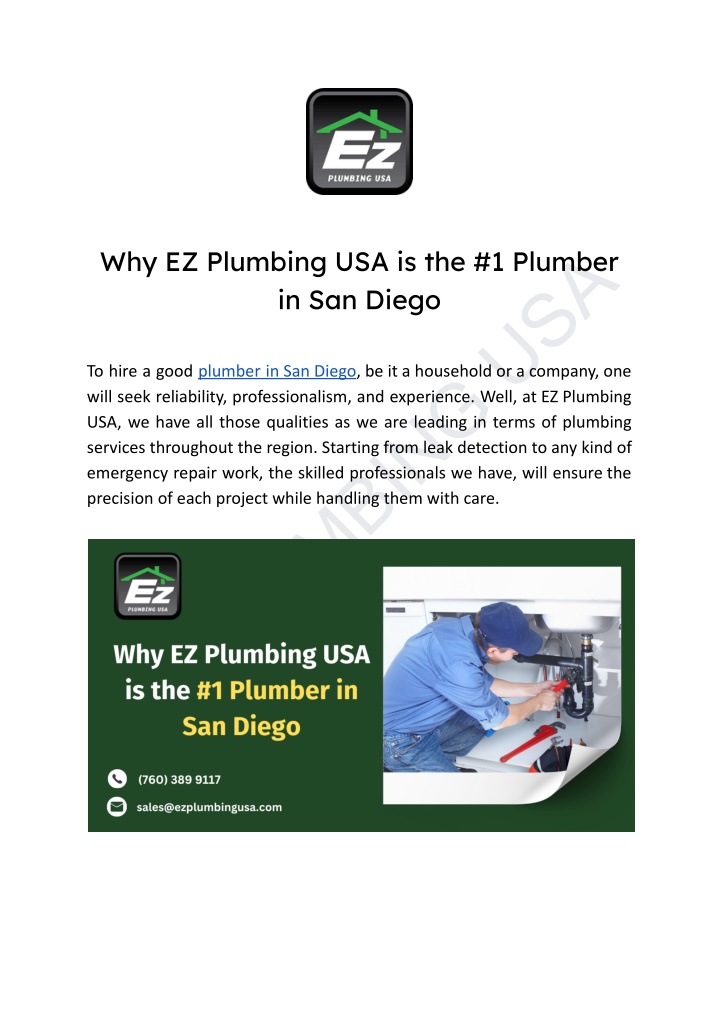 ez plumbing usa n.w