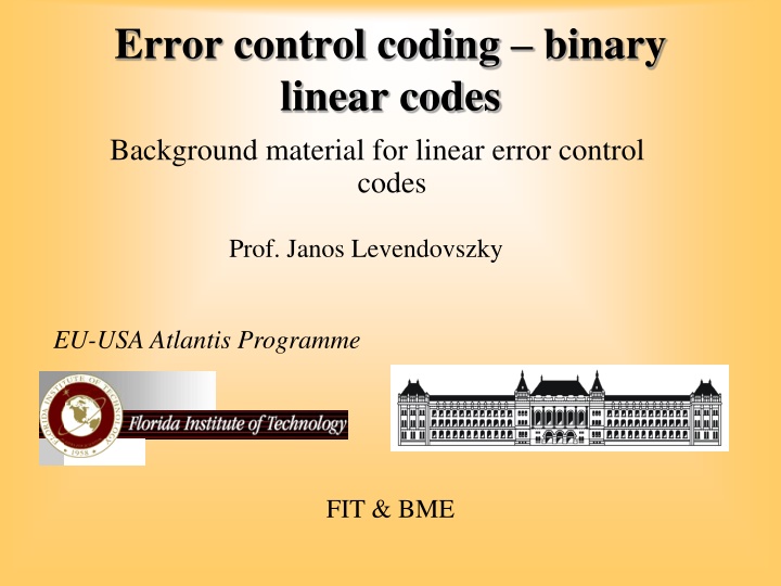 Linear Error Control Coding and Syndrome Detection in Binary Linear Codes