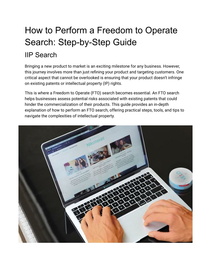 how to perform a freedom to operate search step n.w