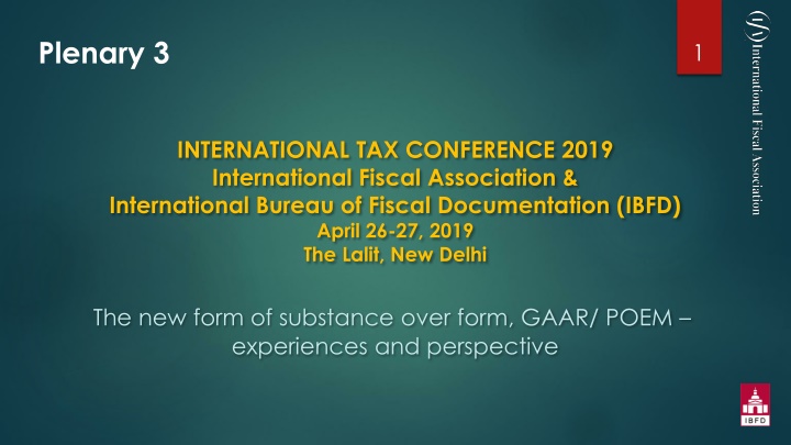 International Tax Conference Insights and Developments 2019