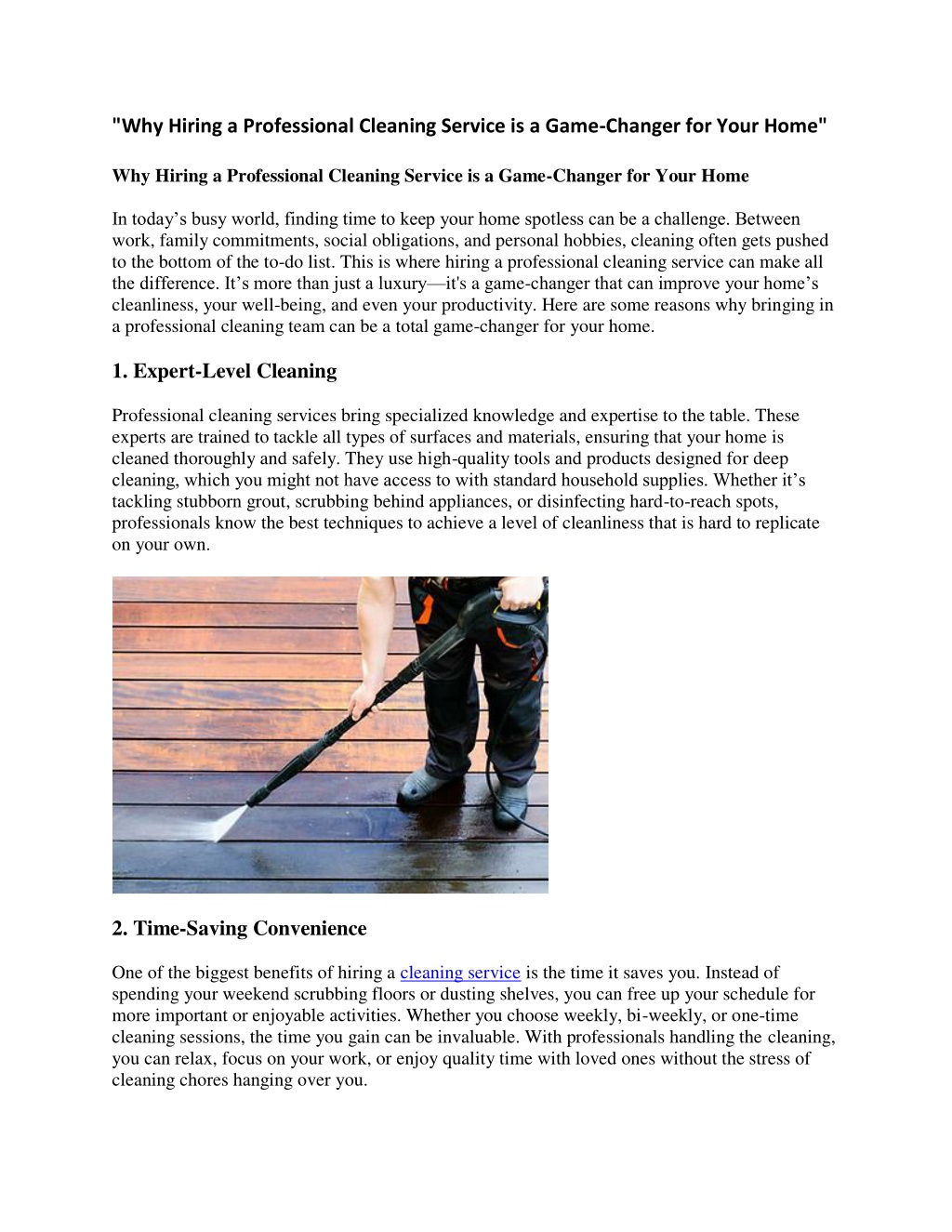 why hiring a professional cleaning service l.w