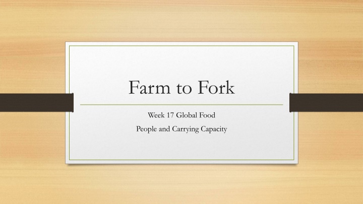 Farm to Fork