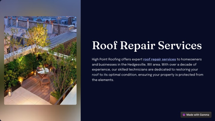 roof repair service n.w