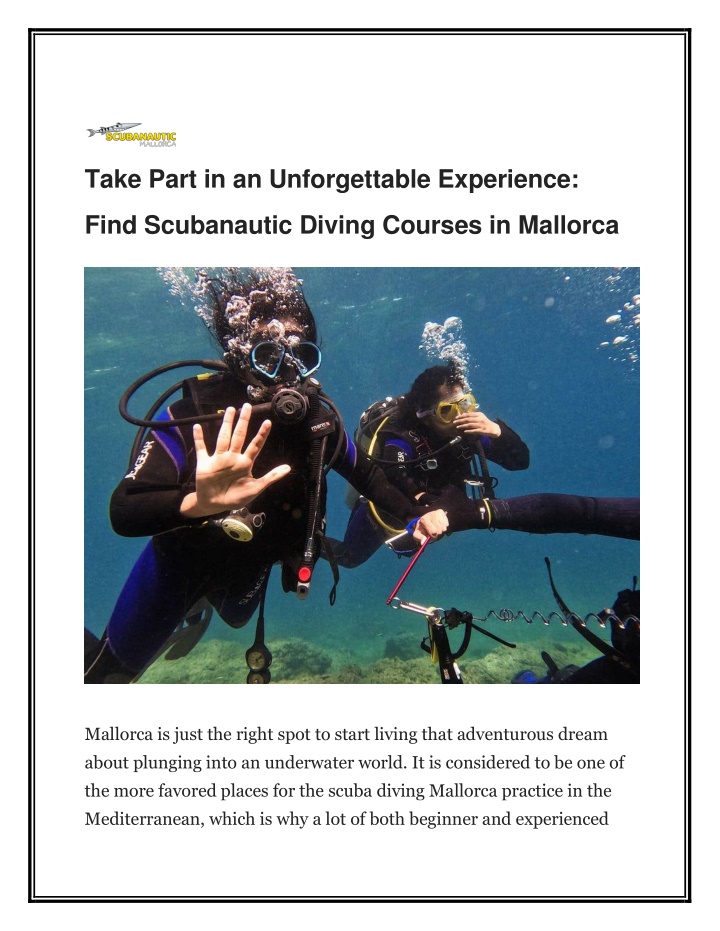 take part in an unforgettable experience n.w
