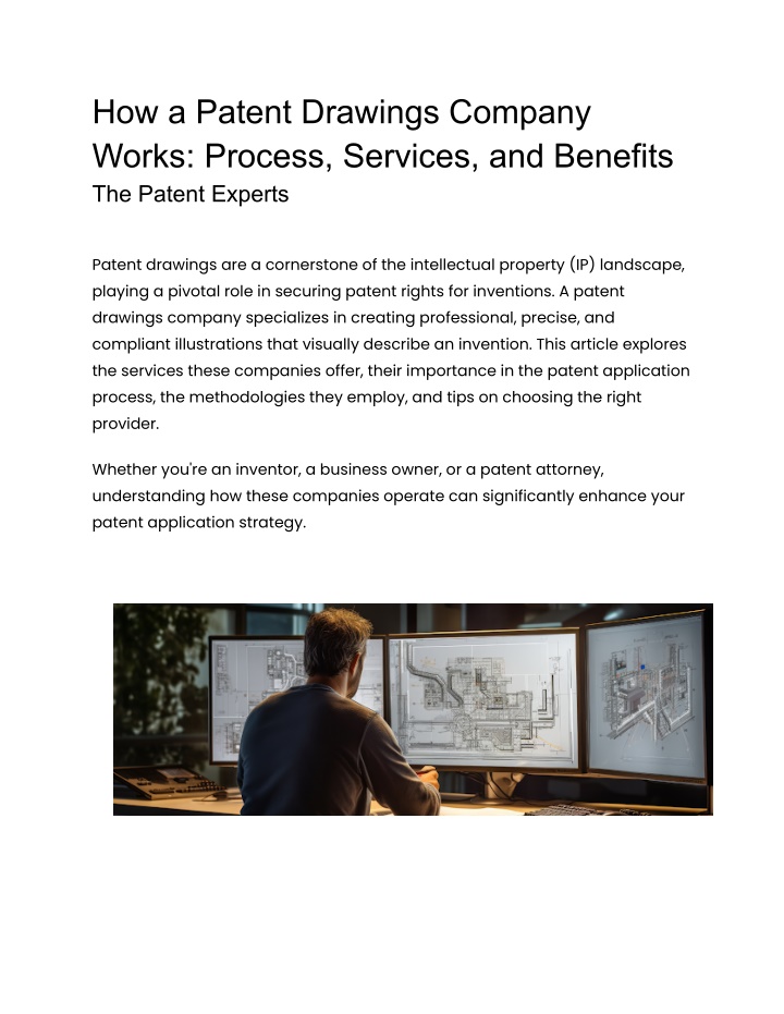 how a patent drawings company works process n.w