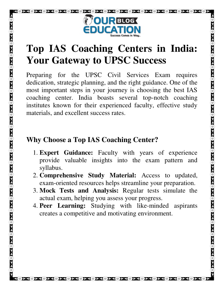 top ias coaching centers in india your gateway n.w