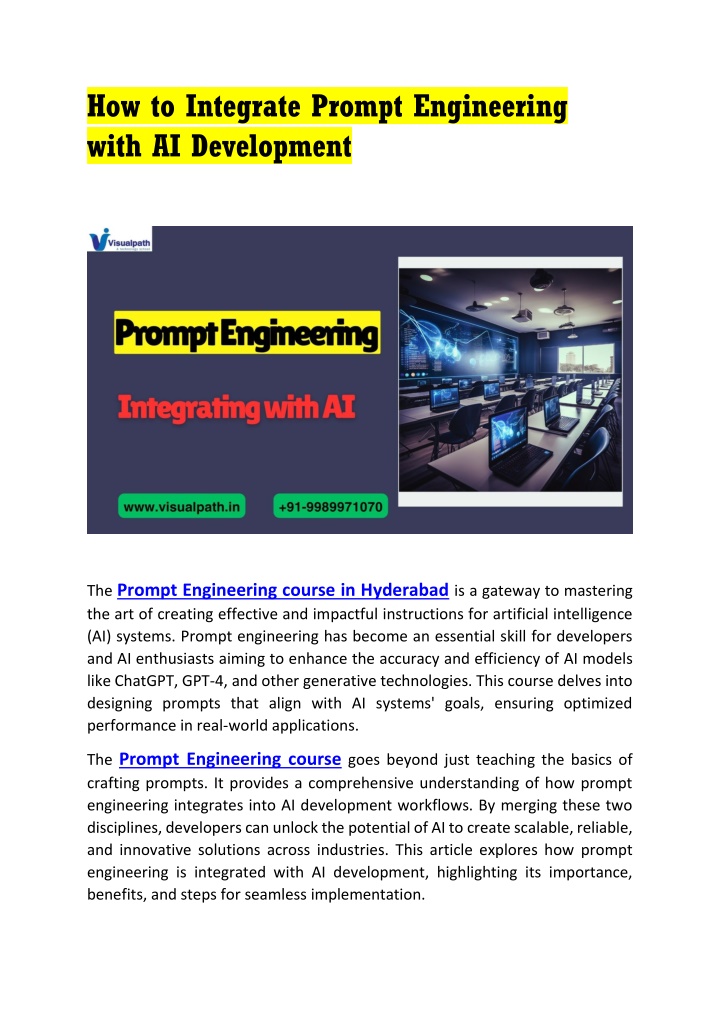 how to integrate prompt engineering with n.w