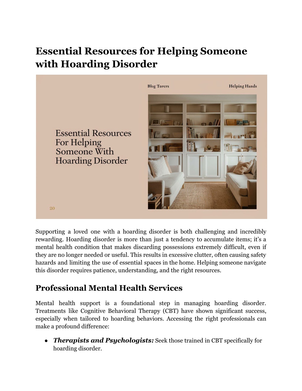 essential resources for helping someone with l.w