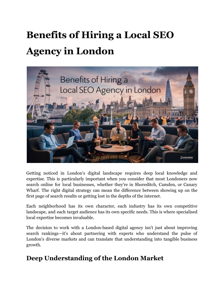 benefits of hiring a local seo n.w
