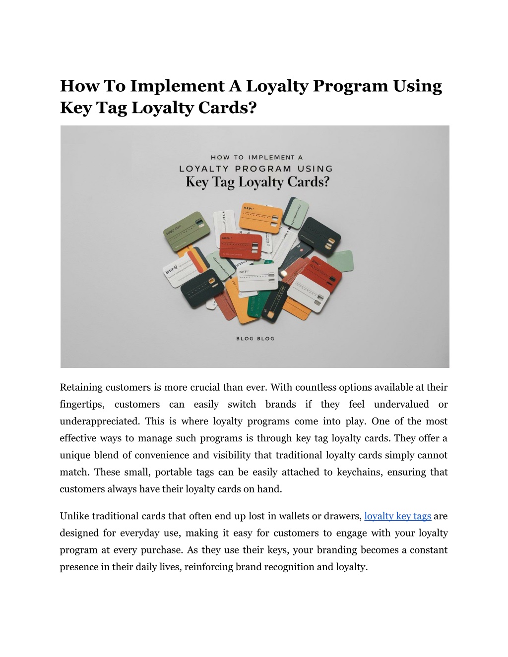 how to implement a loyalty program using l.w