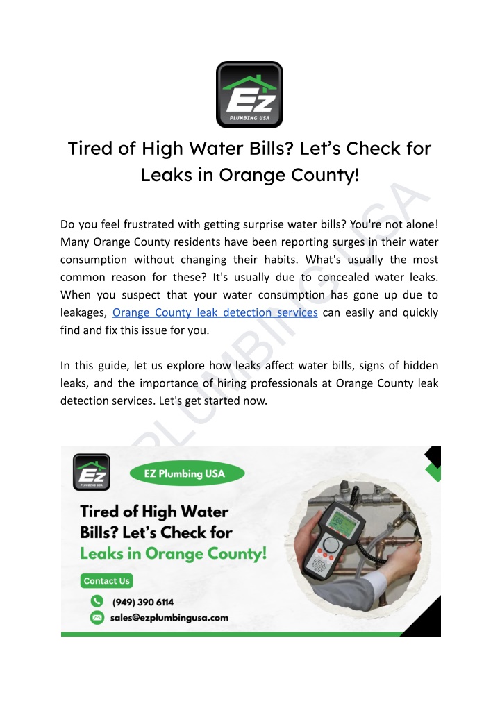 tired of high water bills let s check for leaks n.w