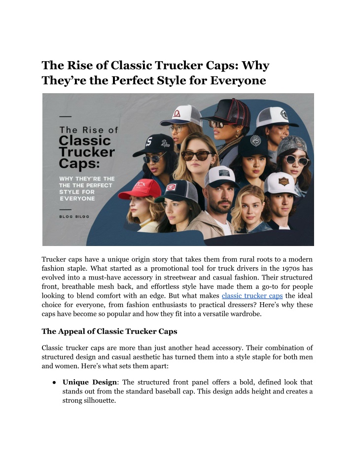 the rise of classic trucker caps why they n.w