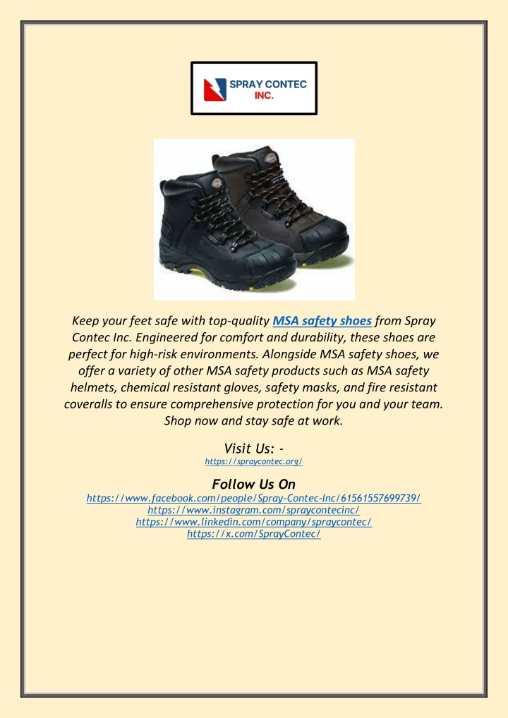 keep your feet safe with top quality msa safety n.w