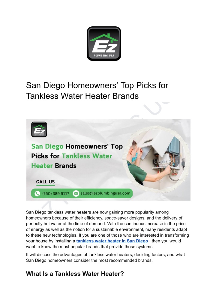 ez plumbing usa to these new technologies n.w