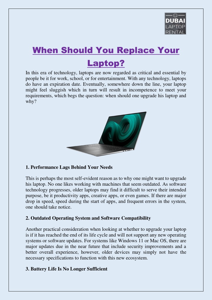 when should you replace your laptop in this n.w
