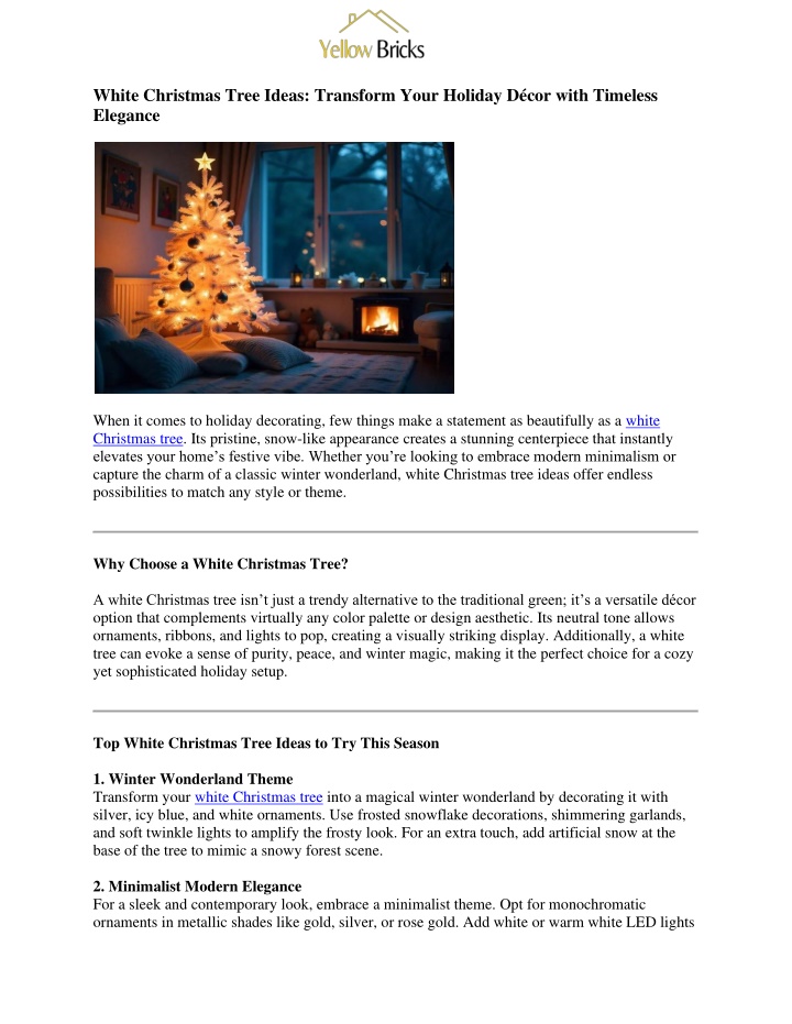 white christmas tree ideas transform your holiday n.w